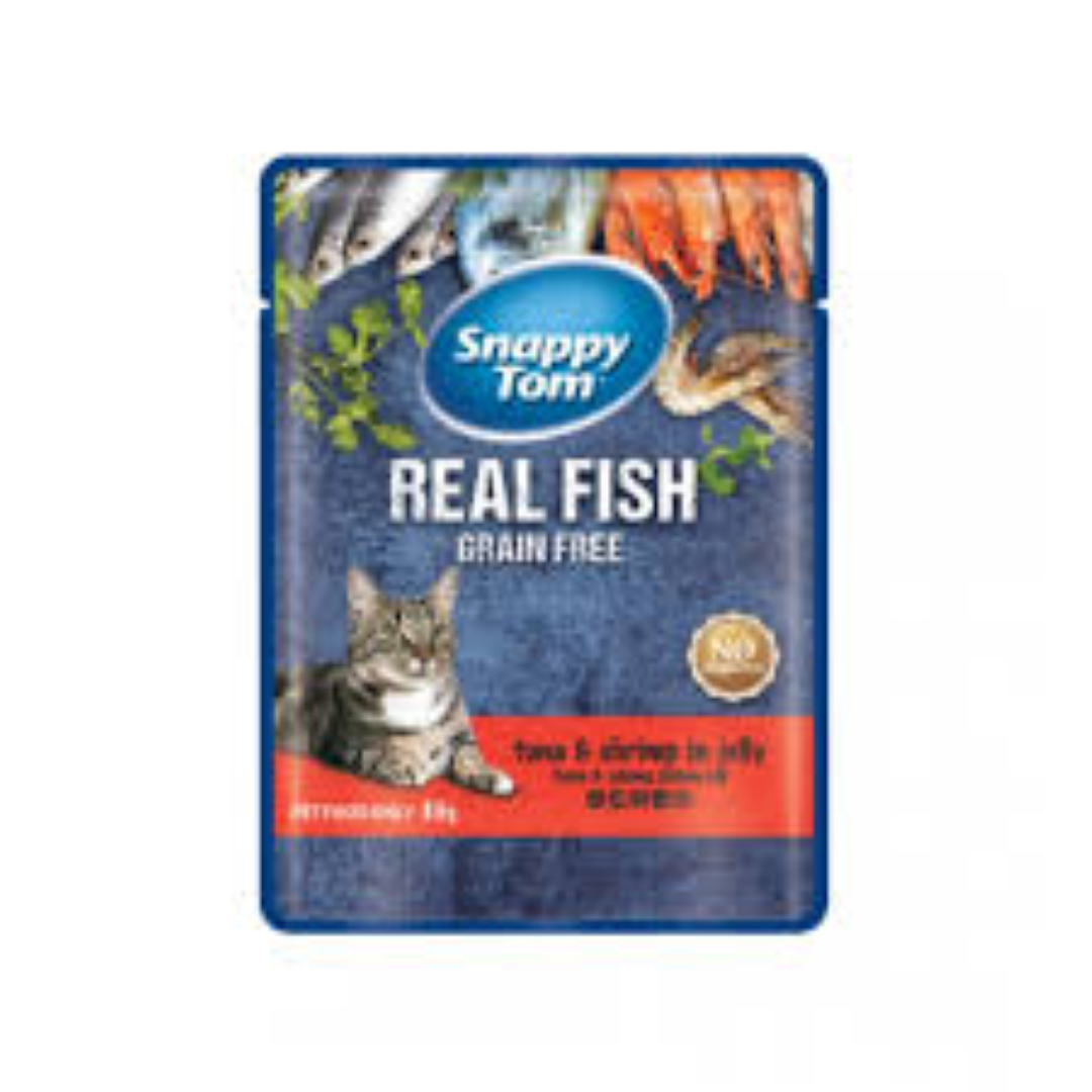 SNAPPY TOM W TUNA & SHRIMP 85G